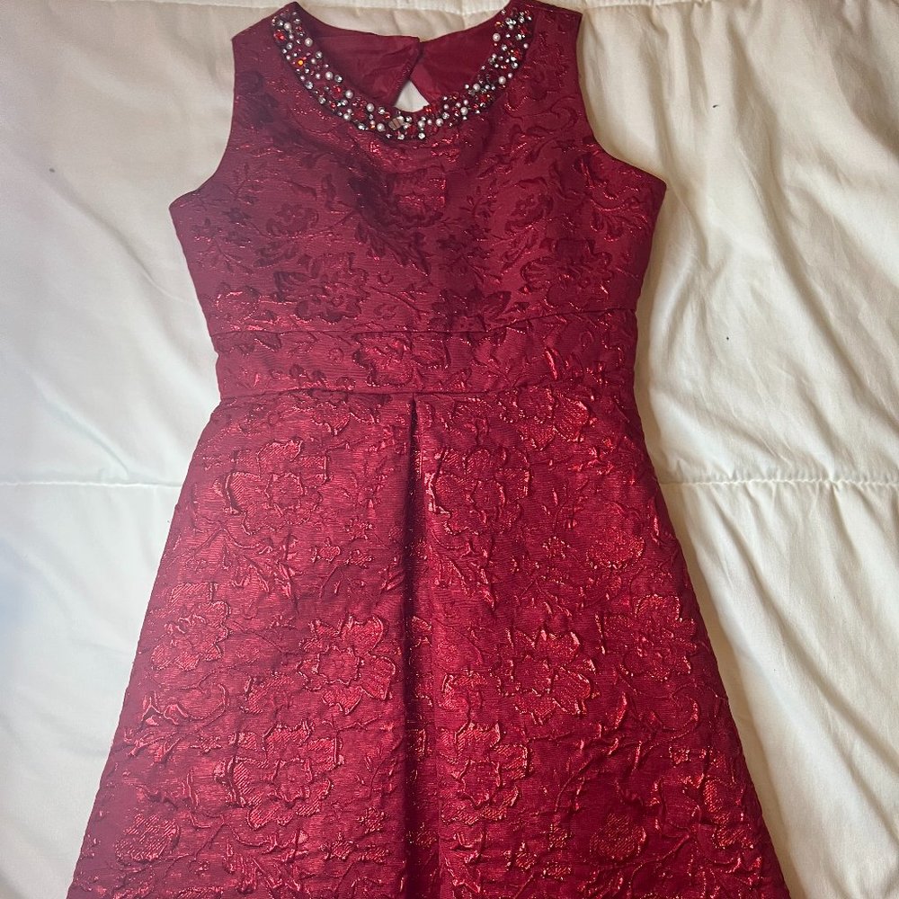 Dark red dress